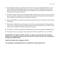 Tax Land Sale Procedures and Request Form - Louisiana, Page 3