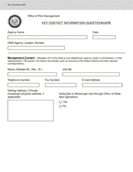 Document preview: Key Contact Information Questionnaire - Louisiana