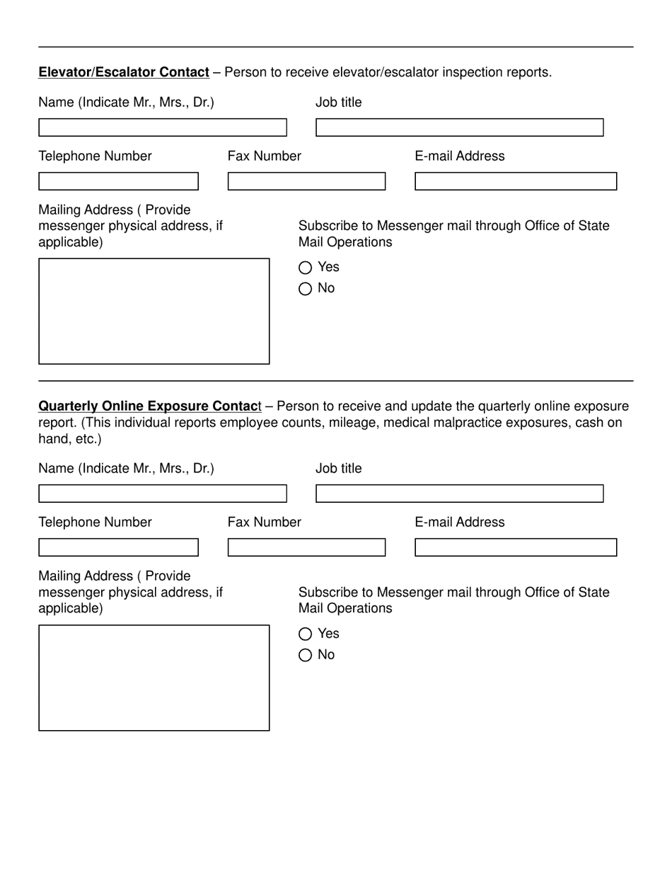Key Contact Information Questionnaire - Louisiana, Page 3