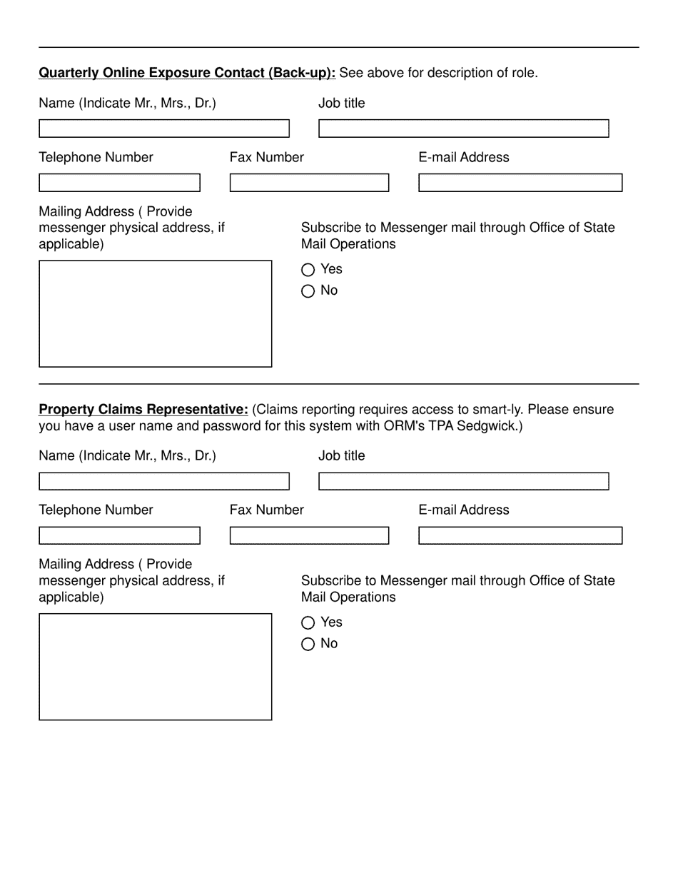 Key Contact Information Questionnaire - Louisiana, Page 4