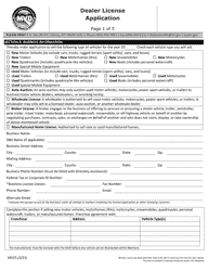 Document preview: Form MV25 Dealer License Application - Montana