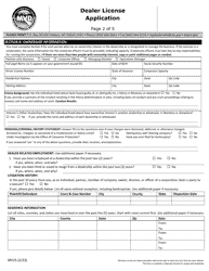 Form MV25 Dealer License Application - Montana, Page 2