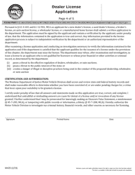 Form MV25 Dealer License Application - Montana, Page 4