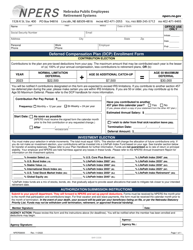 Document preview: Form NPERS8000 Deferred Compensation Plan (Dcp) Enrollment Form - Nebraska, 2023
