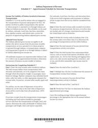 State Form 49192 Schedule E-7 Apportionment for Interstate Transportation - Indiana, Page 2