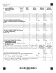 Form IT-20 (State Form 49104) Schedule F Allocation of Non-business Income and Indiana Non-unitary Partnership Income - Indiana, Page 2