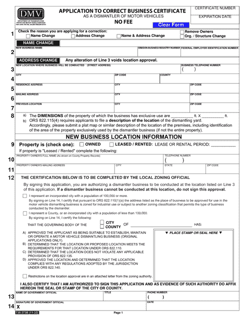 Form 735-373B  Printable Pdf