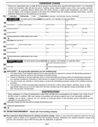 Form 735-373B Application to Correct Business Certificate as a Dismantler of Motor Vehicles - Oregon, Page 2