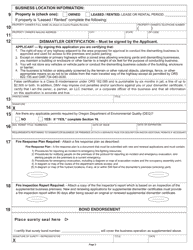 Form 735-373A Application for Annual DMV Supplemental Business Certificate as a Dismantler of Motor Vehicles - Oregon, Page 2