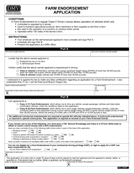Document preview: Form 735-6776 Farm Endorsement Application - Oregon