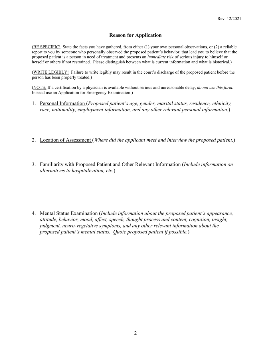 Warrant for Emergency Examination - Vermont, Page 4