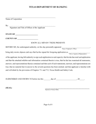 Application for Certificate of Authority to Operate a Perpetual Care Cemetery - Texas, Page 4