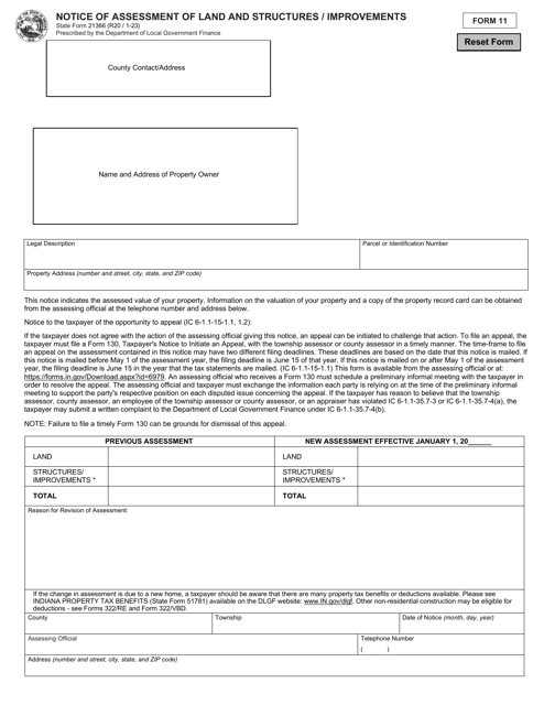 State Form 21366 (11)  Printable Pdf