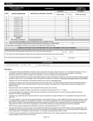 State Form 11274 (State Form 103-SHORT) Business Tangible Personal Property Return - Indiana, Page 2