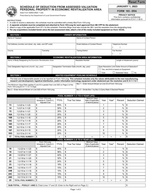 State Form 52503 (103-ERA)  Printable Pdf