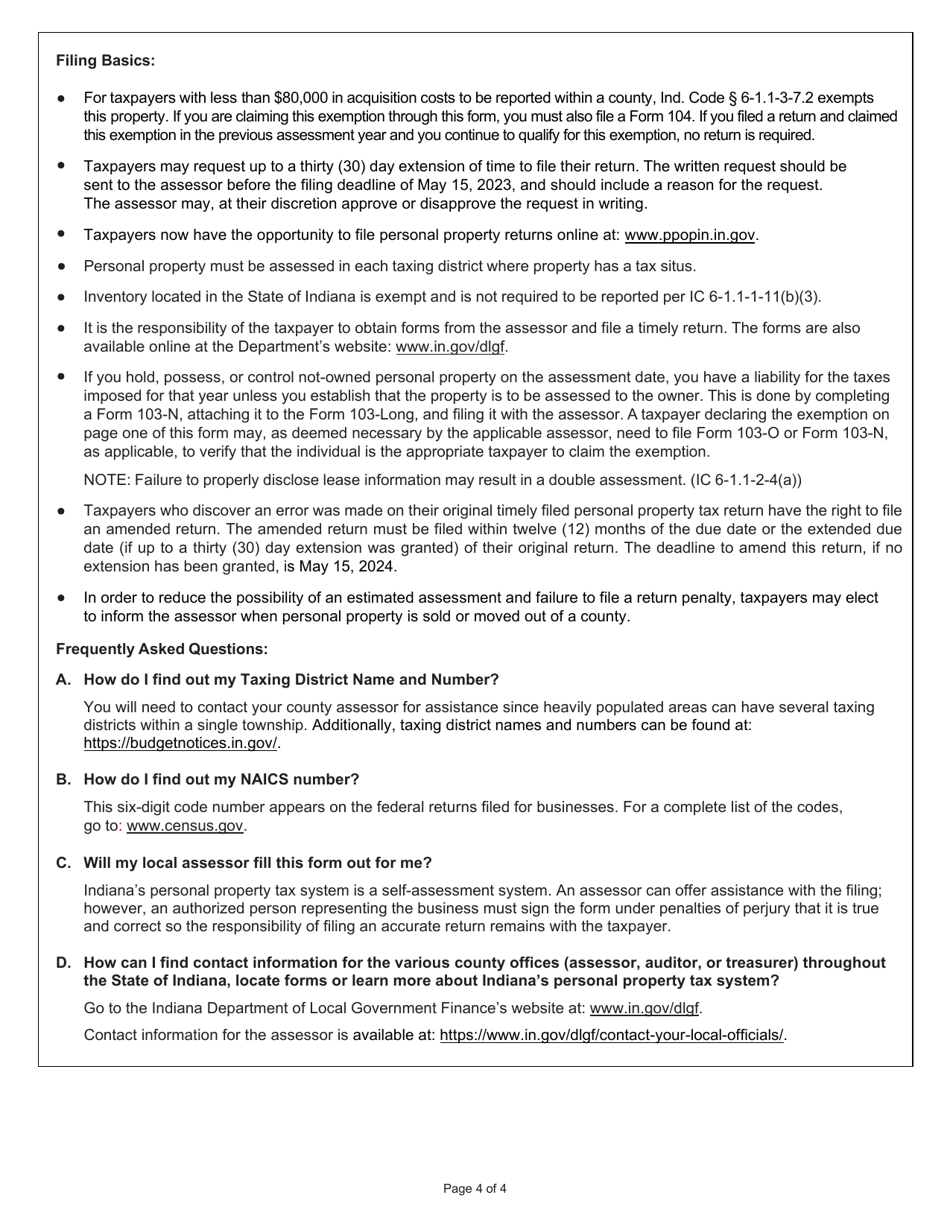 State Form 11405 103 Long Download Fillable Pdf Or Fill Online