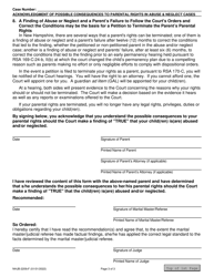 Form NHJB-2209-F Acknowledgment of Possible Consequences to Parental Rights in Abuse and Neglect Cases - New Hampshire, Page 3