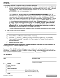 Form NHJB-2505-F Chins After Hours Release of a Child Prior to Initial Appearance - New Hampshire, Page 2