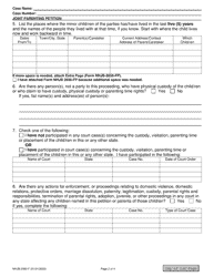 Form NHJB-2390-F Joint Parenting Petition - New Hampshire, Page 2