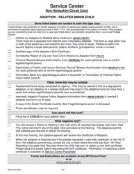 Document preview: Form 029 Adoption - Related Minor Child - New Hampshire