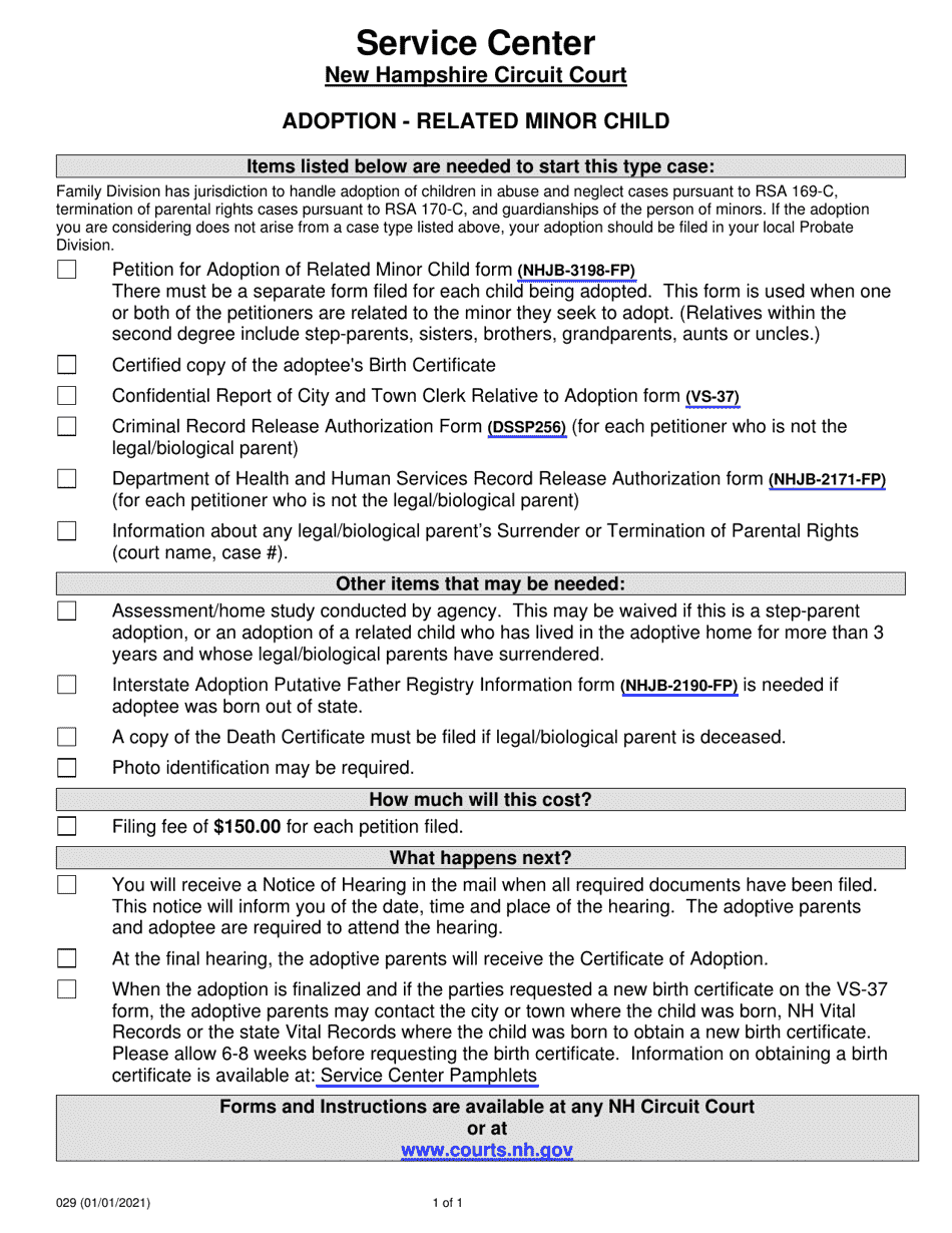Form 029 Fill Out Sign Online And Download Printable Pdf New Hampshire Templateroller 4996