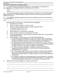 Form NHJB-2188-F Petition for Termination of Parental Rights - New Hampshire, Page 2