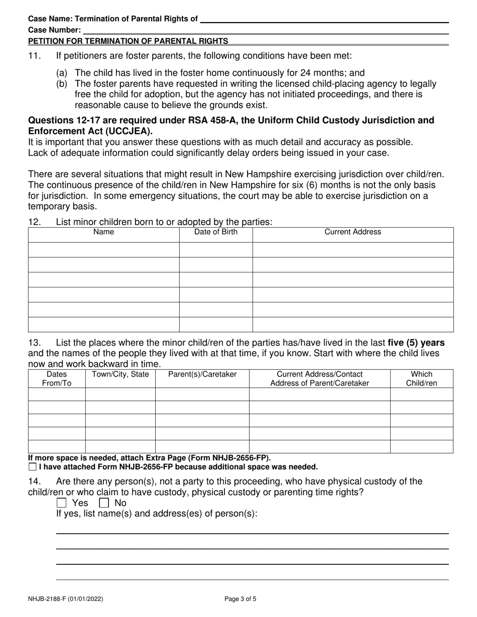 Form NHJB-2188-F Petition for Termination of Parental Rights - New Hampshire, Page 3