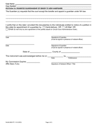 Form NHJB-2862-FP Petition to Transfer Guardianship of a Minor (Rsa 463:32-b) to New Hampshire - New Hampshire, Page 2