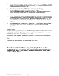 Instructions for Form NHJB-2170-FP Report of the Guardian of the Person - Minor - New Hampshire, Page 2