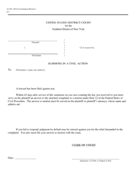 Form 5 Summons in a Civil Case - 16 Usc 1855(3)(A) - New York