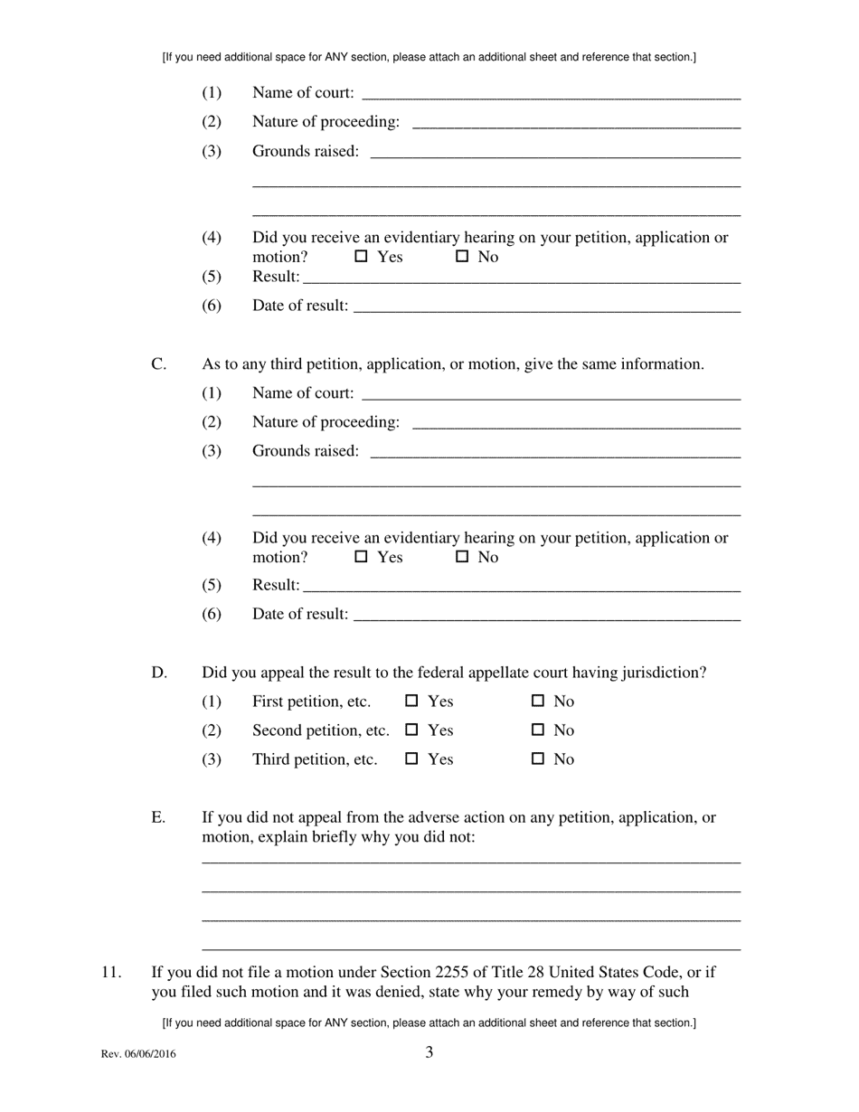 Amended Petition for Writ of Habeas Corpus - Person in Federal Custody - Illinois, Page 3