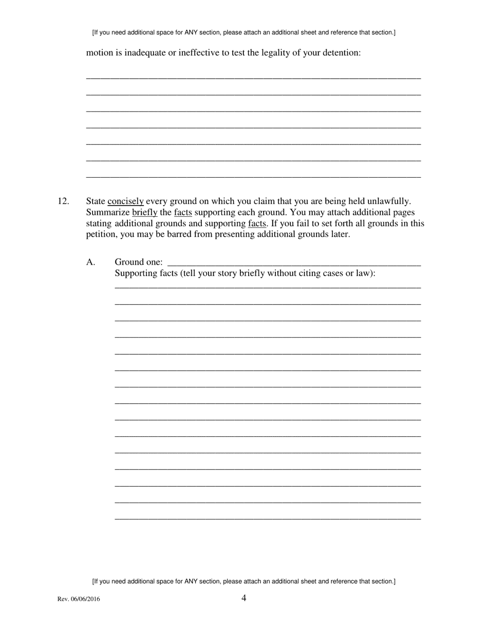 Amended Petition for Writ of Habeas Corpus - Person in Federal Custody - Illinois, Page 4