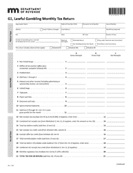 Document preview: Form G1 Lawful Gambling Monthly Tax Return - Minnesota