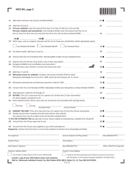 Form M1 Individual Income Tax - Minnesota, Page 2