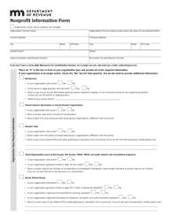 Nonprofit Information Form - Minnesota