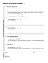 Nonprofit Information Form - Minnesota, Page 2