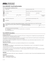 Document preview: Form REV187 Email Authorization - Minnesota