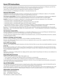 Form ETR Nonresident Entertainer Tax Return - Minnesota, Page 2