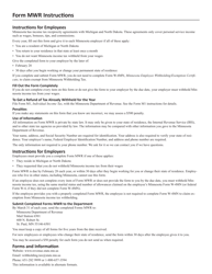 Form MWR Reciprocity Exemption/Affidavit of Residency or Michigan and North Dakota Residents Who Work in Minnesota - Minnesota, Page 2