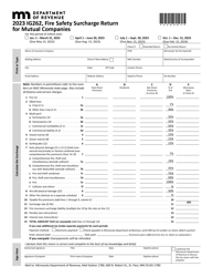Form IG262 Fire Safety Surcharge Return for Mutual Companies - Minnesota