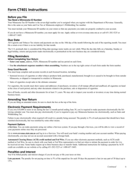 Form CT401 Cigarette Tax Monthly Return - Nonresident Distributors - Minnesota, Page 2