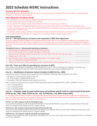 Schedule M1NC Federal Adjustments - Minnesota, Page 3