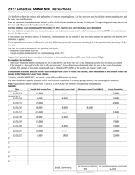 Form M4NP NOL Net Operating Loss Deduction - Minnesota, Page 2