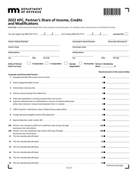 Form KPC Partner&#039;s Share of Income, Credits and Modifications - Minnesota