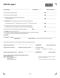 Form M3 Partnership Return - Minnesota, Page 2