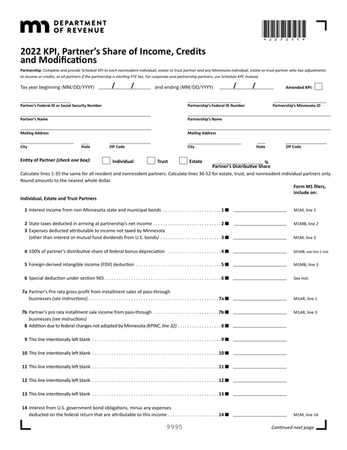 Form KPI 2022 Printable Pdf