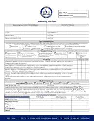 Document preview: Monitoring Visit Form - Arizona