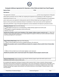 Document preview: Computer Software Agreement for Operators of the Child and Adult Care Food Program - Arizona
