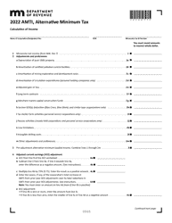 Document preview: Form AMTI Alternative Minimum Tax - Minnesota
