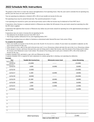 Form NOL Net Operating Loss Deduction - Minnesota, Page 2